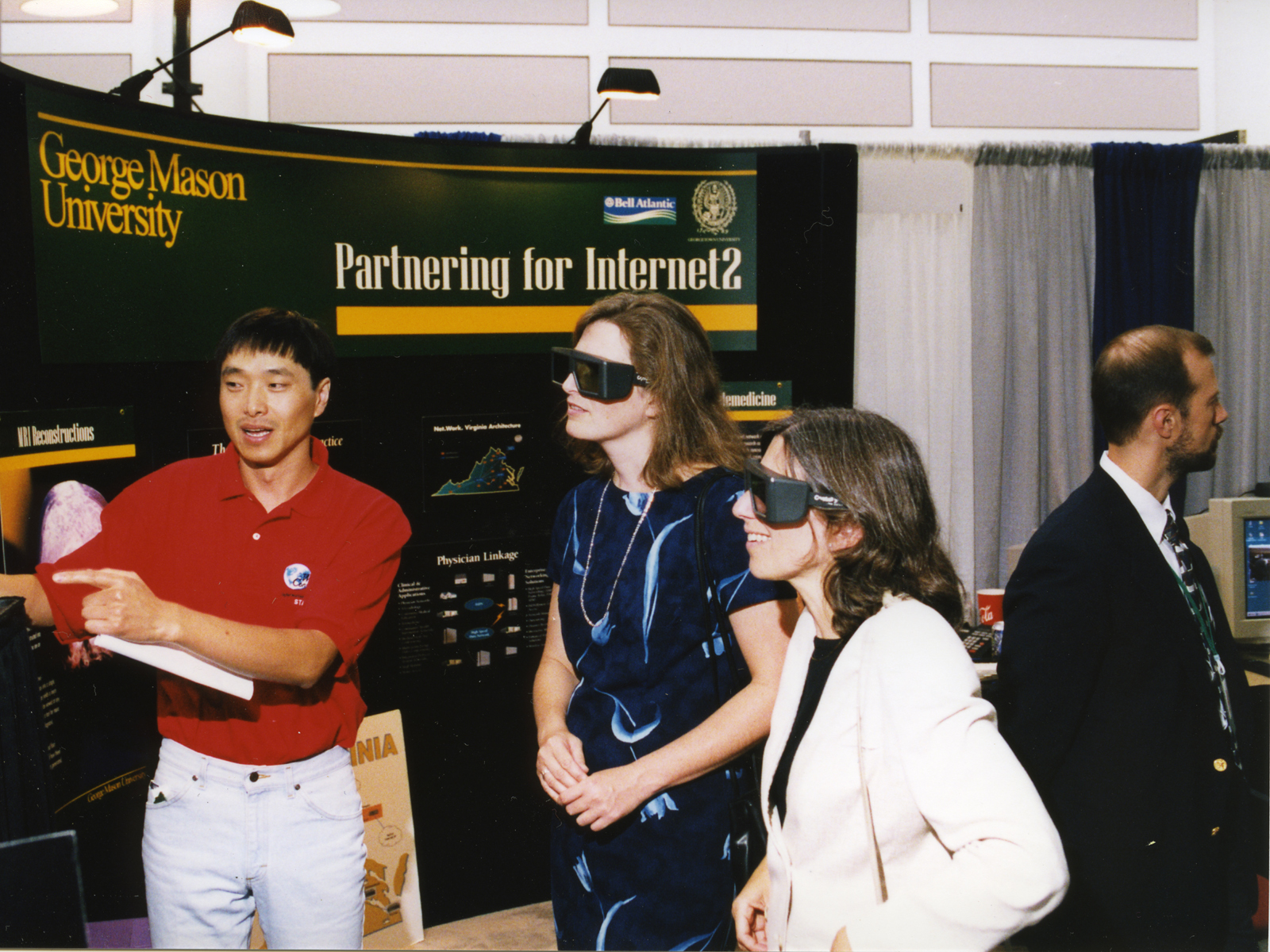 Virtual reality equipment demonstration, World Conference on Information Technology, George Mason University, 1998